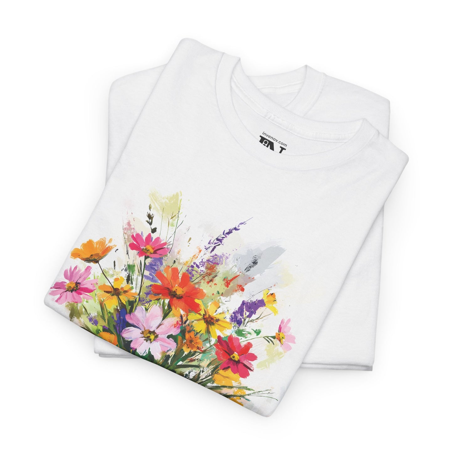 Colorful Floral Bouquet Unisex Tee, Botanical Flower Garden Shirt, Spring Watercolor Tshirt