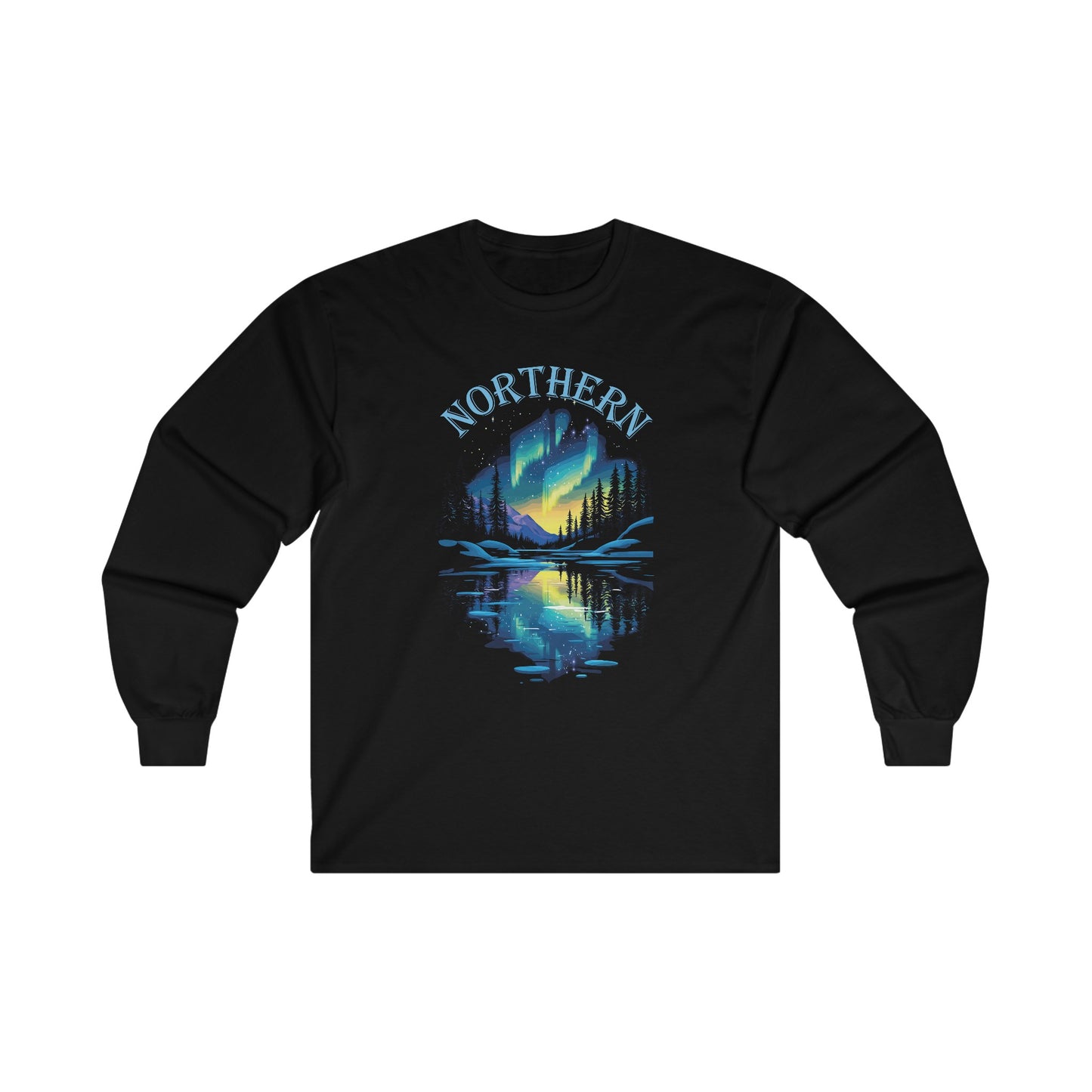 Northern Light Long Sleeve, Christmas Long Sleeve, North Pole Long Sleeve, Lapland Christmas Long Sleeve, Christmas Gift, Gift for her