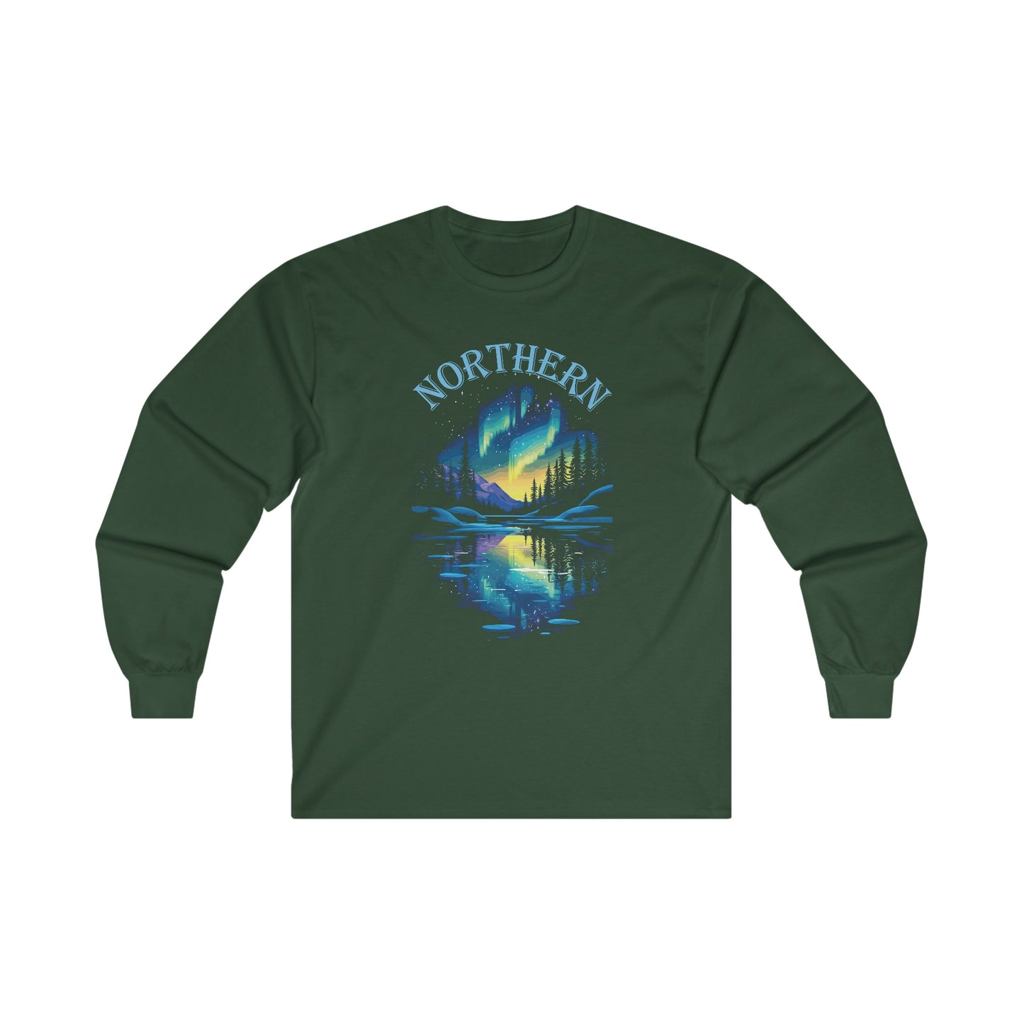 Northern Light Long Sleeve, Christmas Long Sleeve, North Pole Long Sleeve, Lapland Christmas Long Sleeve, Christmas Gift, Gift for her