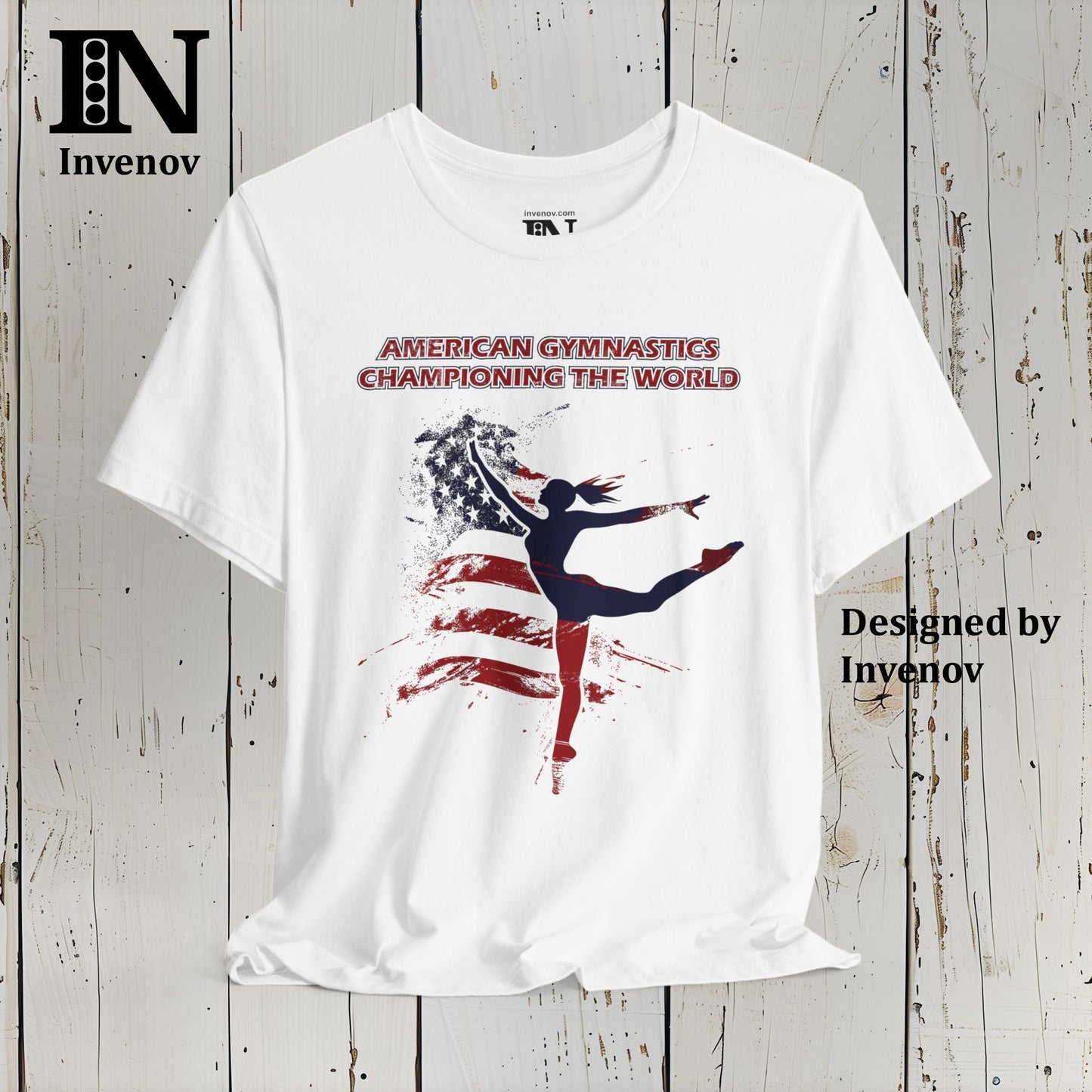 American Gymnastics Shirt, Gymnast T-shirt, USA Flag Shirt, Summer Gymnastics Shirt, Championing The World Tshirt, Gymnastics Team Shirt