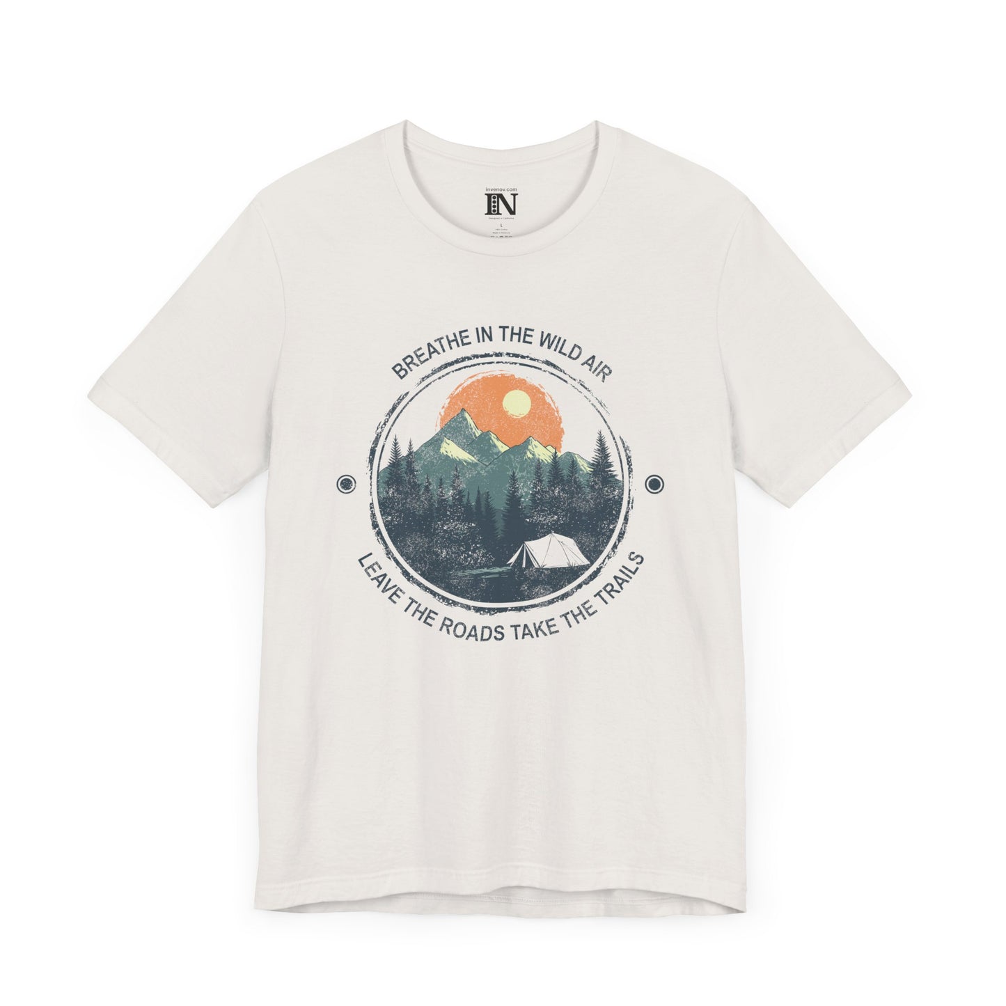 Adventure Camping Shirt, Nature Lover T-shirt, Hiker Graphic Shirt, Outdoor Enthusiast Top, Retro Vintage Style Distressed Explorer Apparel