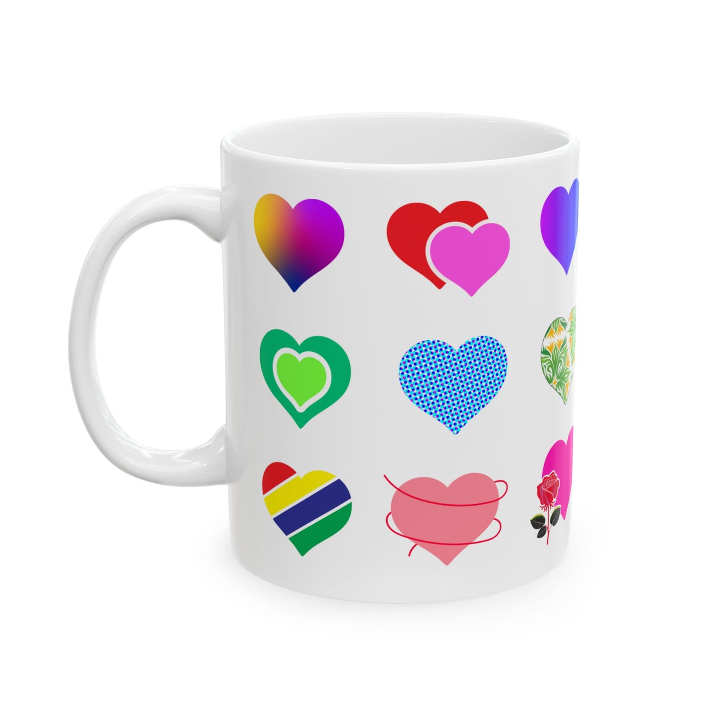 Valentine's Day Mug, Lover Coffee Mug, Valentines Day Gift, Colorful Heart Shape Mug, Valentines Gift for Her, Gift for girlfriend