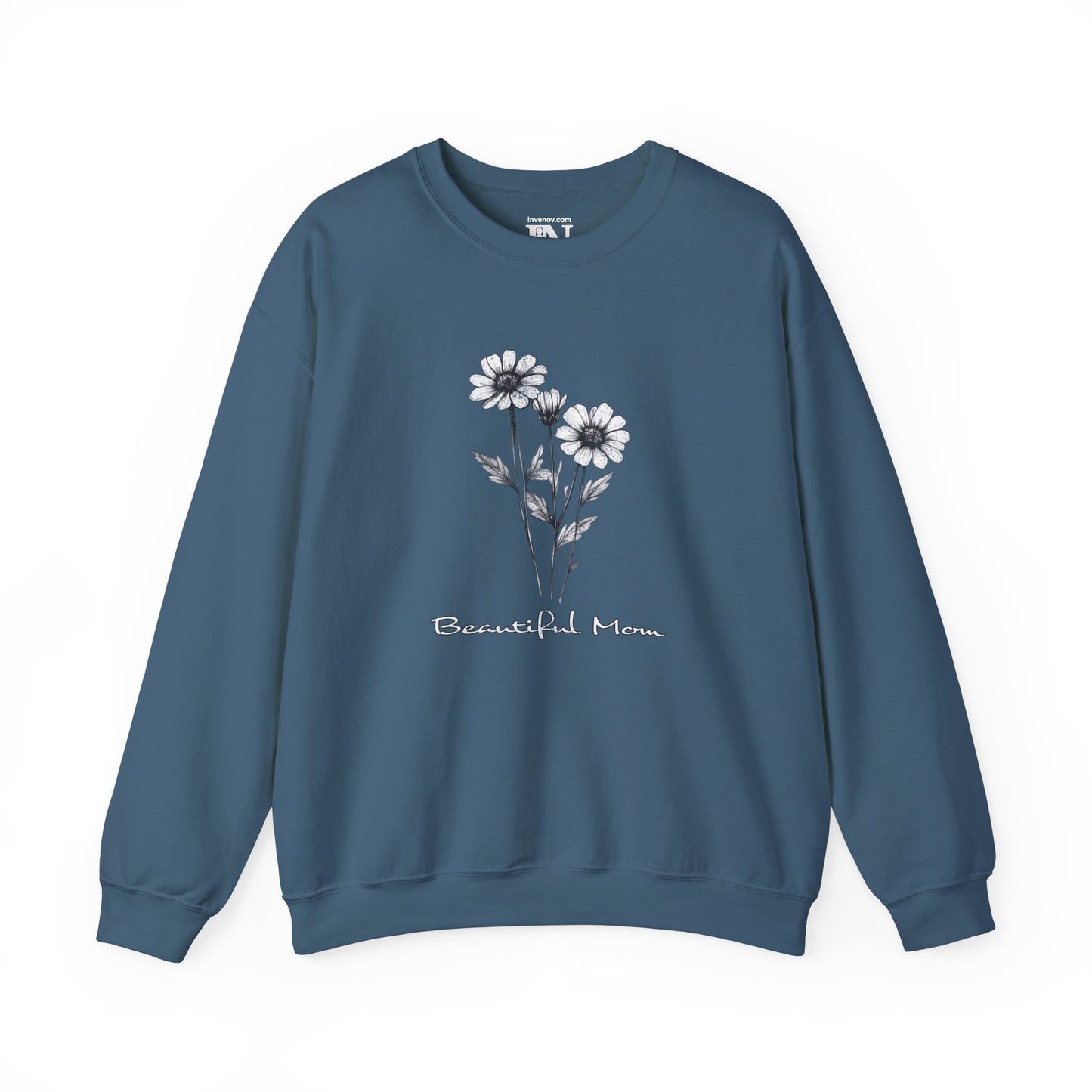 Beautiful Mom Sweatshirt, Mother's Day Gift, Floral Crewneck Jumper, Cozy Pullover, Mother Floral Sweatshirt, Gift for Mom or Grandma