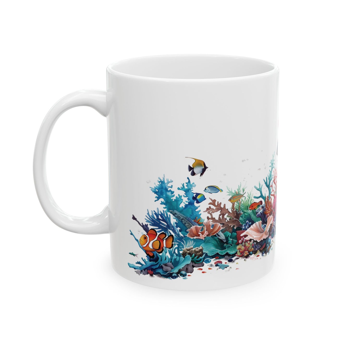 Aquarium Coffee Mug, Fish Mug, Aquatic Coffee Cup, Fish Lover Mug, Tropical Fish Mug, Gift For Fish Lover, Fish Tank Coffee Mug