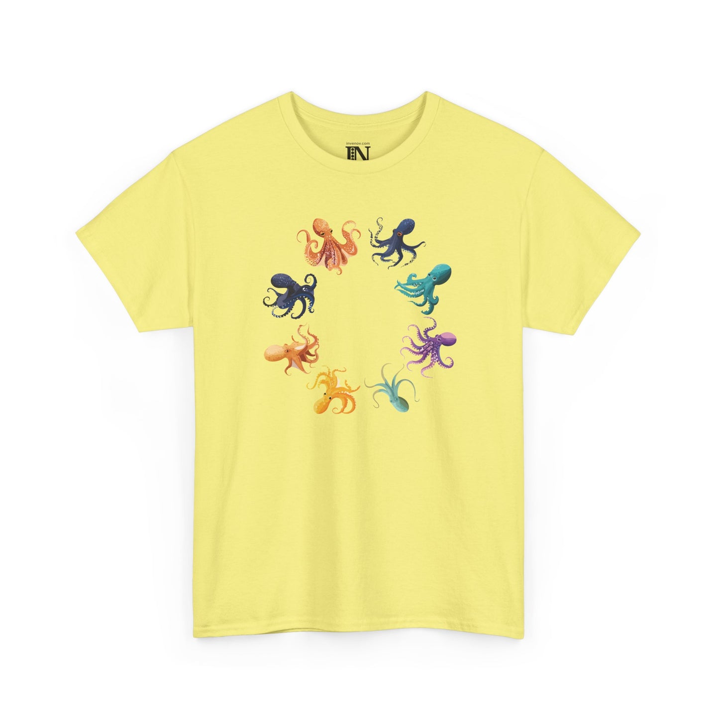 Cute Octopus Circle Graphic Shirt, Marine Life Lover Gift, Ocean Beach T-Shirt, Octopus Lover Shirt, Funny Octopus Shirt, S-3XL