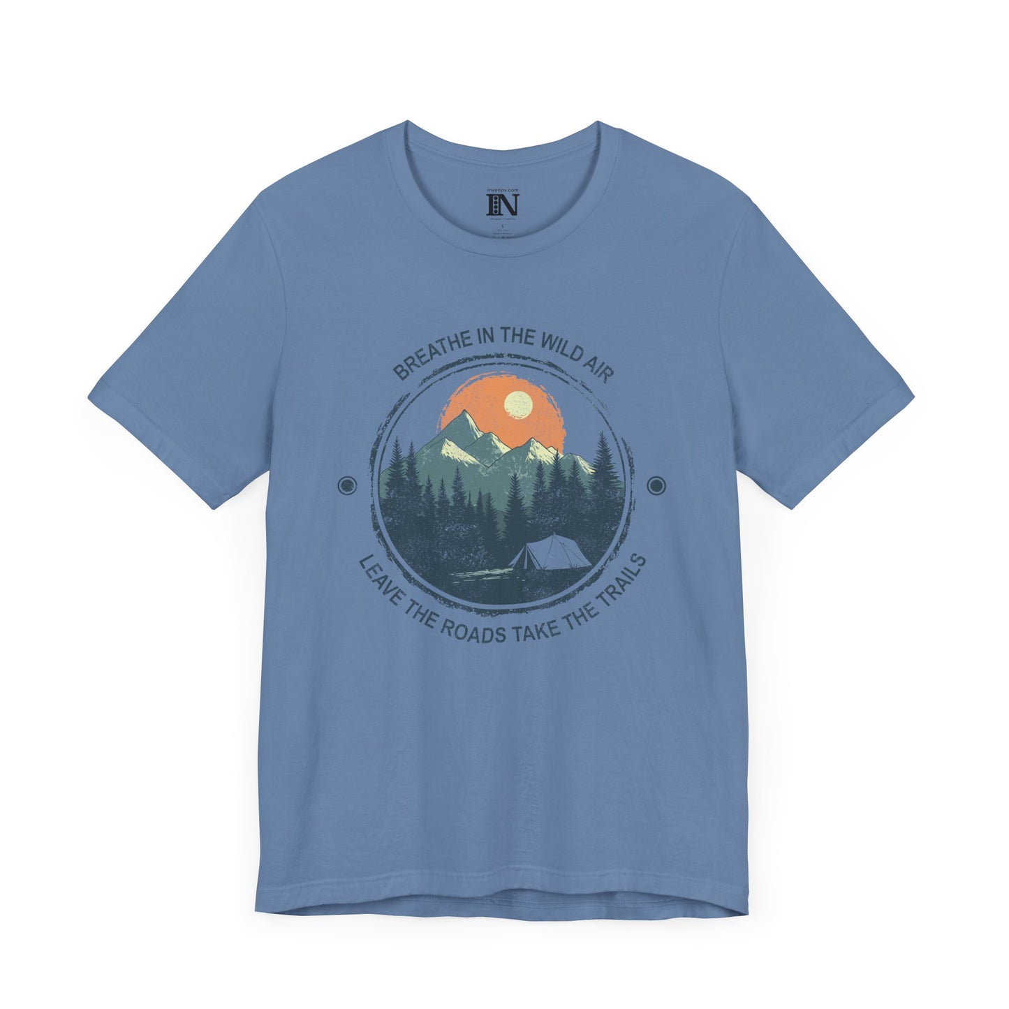 Adventure Camping Shirt, Nature Lover T-shirt, Hiker Graphic Shirt, Outdoor Enthusiast Top, Retro Vintage Style Distressed Explorer Apparel