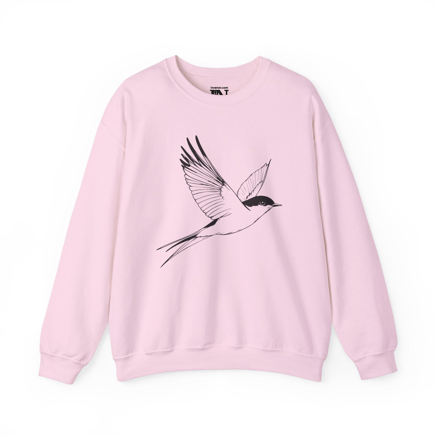 Swallow Bird Crewneck Sweatshirt, Minimalist Nature-Inspired Lightweight Jumper, Bird Lover Sweater, Bird Drawing Sweatshirt