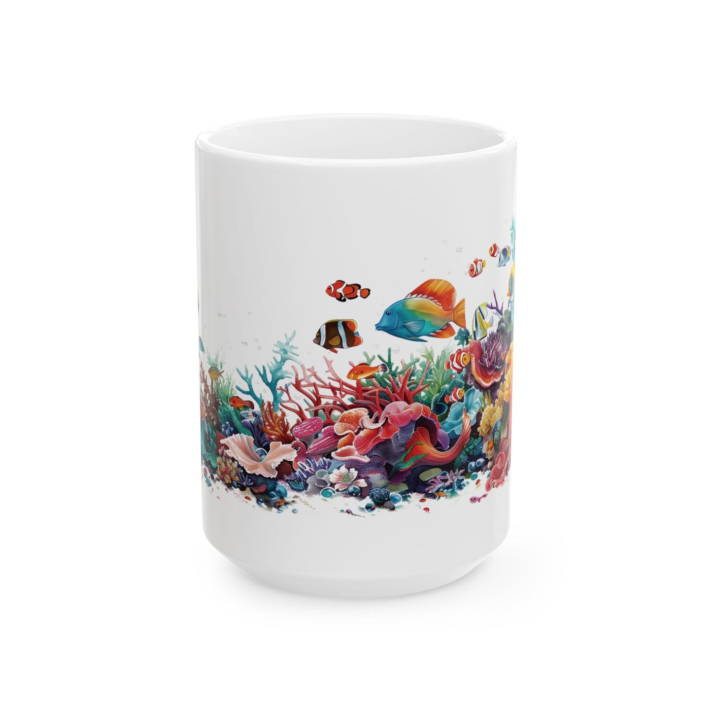 Aquarium Coffee Mug, Fish Mug, Aquatic Coffee Cup, Fish Lover Mug, Tropical Fish Mug, Gift For Fish Lover, Fish Tank Coffee Mug