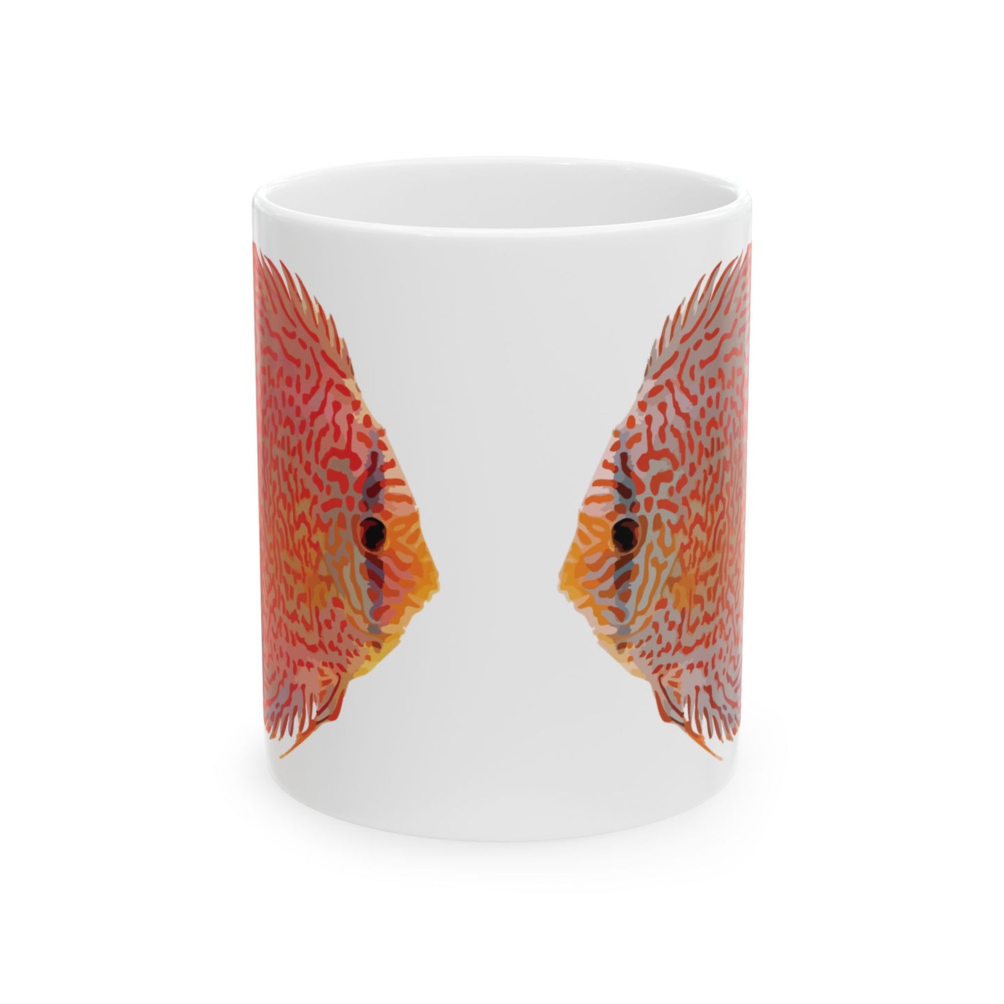 Discus Fish Coffee Mug, Aquarium Mug, Symphysodon Mug, Fish Lover Mug, Discus Mug, Tropical Fish Mug, Gift for Fish Lover, Fish Tank Mug