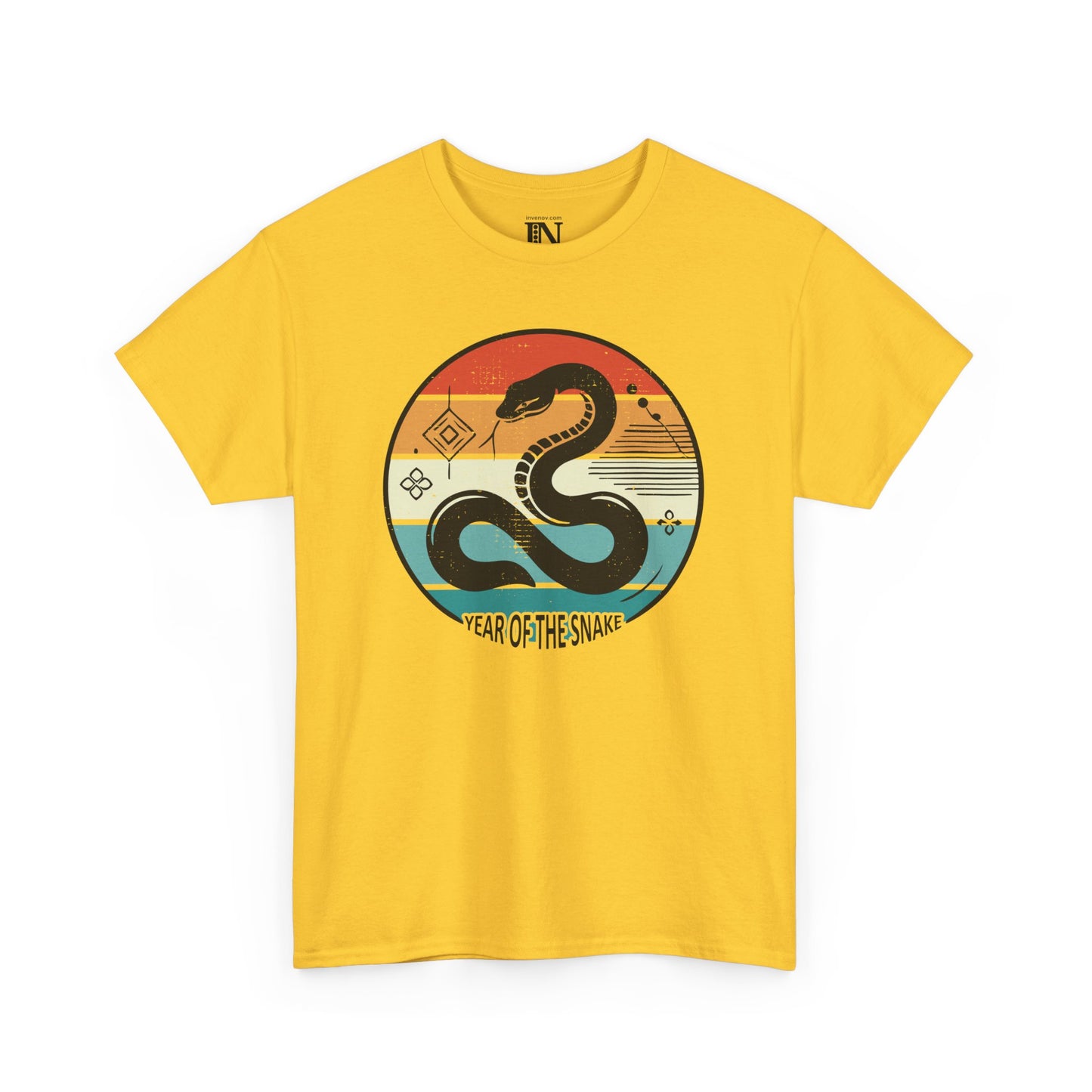 Minimalistic Retro Snake T-Shirt, Year of the Snake Tee, Lunar New Year 2025 Shirt, Zodiac Artwear, Vintage Distressed Style Graphic Tee