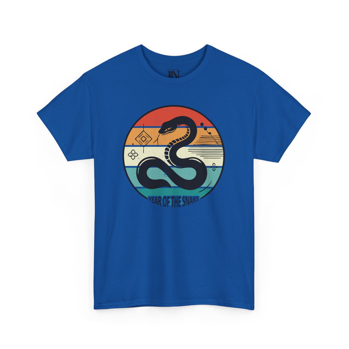 Minimalistic Retro Snake T-Shirt, Year of the Snake Tee, Lunar New Year 2025 Shirt, Zodiac Artwear, Vintage Distressed Style Graphic Tee