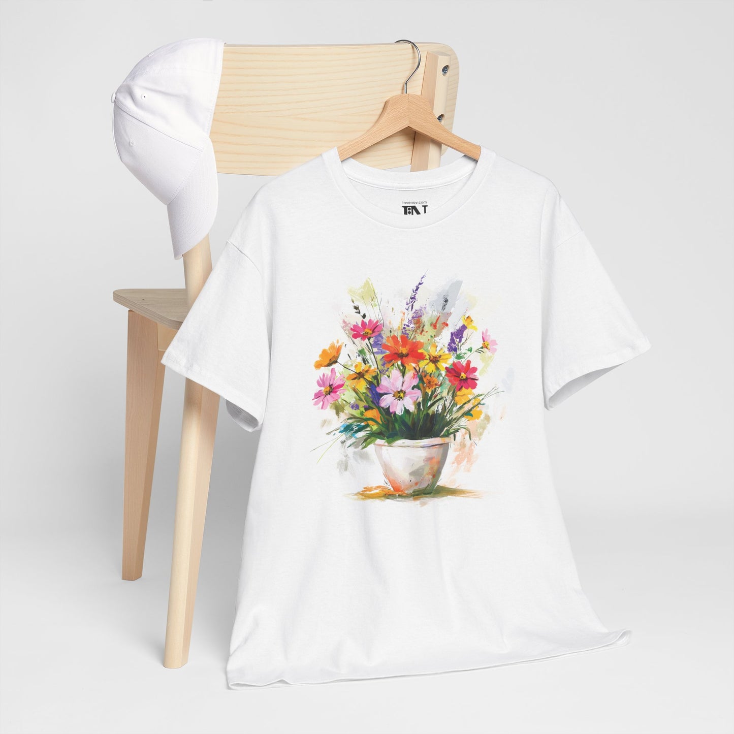 Colorful Floral Bouquet Unisex Tee, Botanical Flower Garden Shirt, Spring Watercolor Tshirt