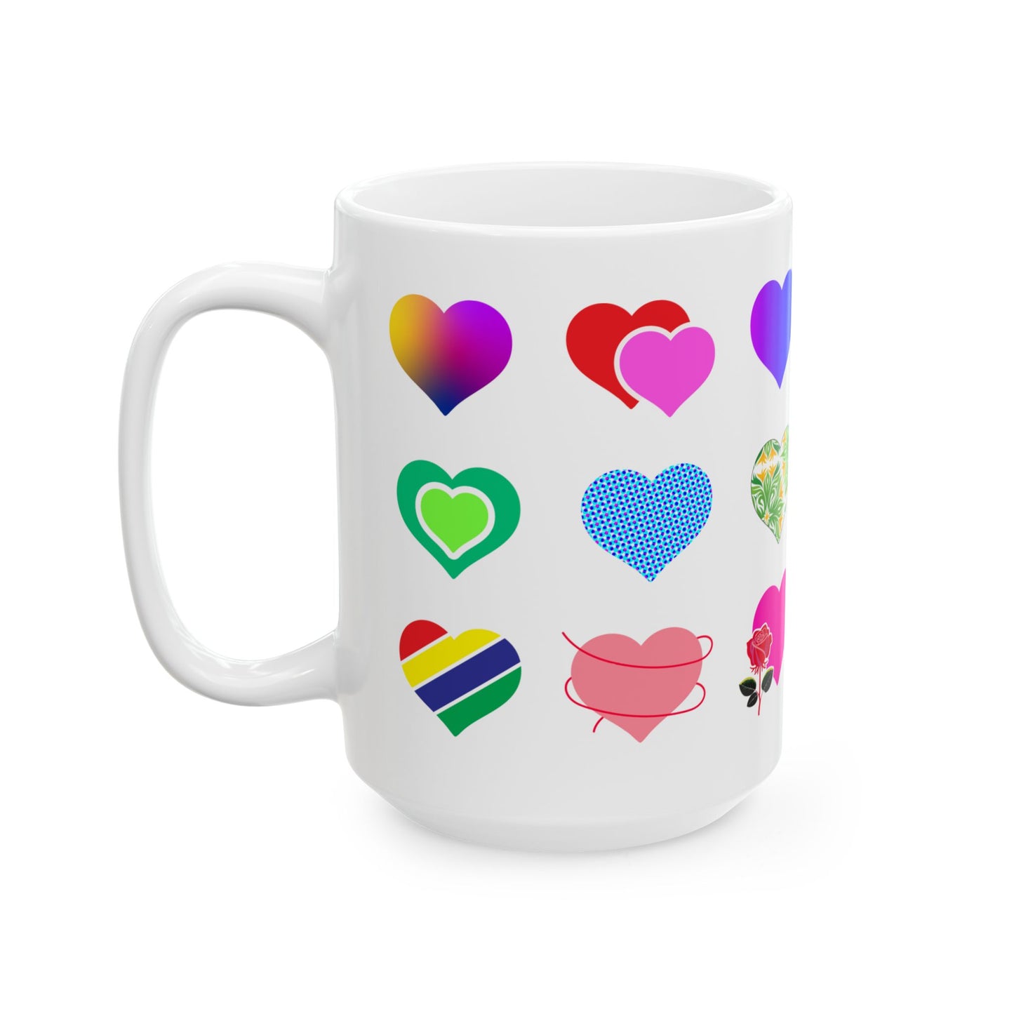 Valentine's Day Mug, Lover Coffee Mug, Valentines Day Gift, Colorful Heart Shape Mug, Valentines Gift for Her, Gift for girlfriend