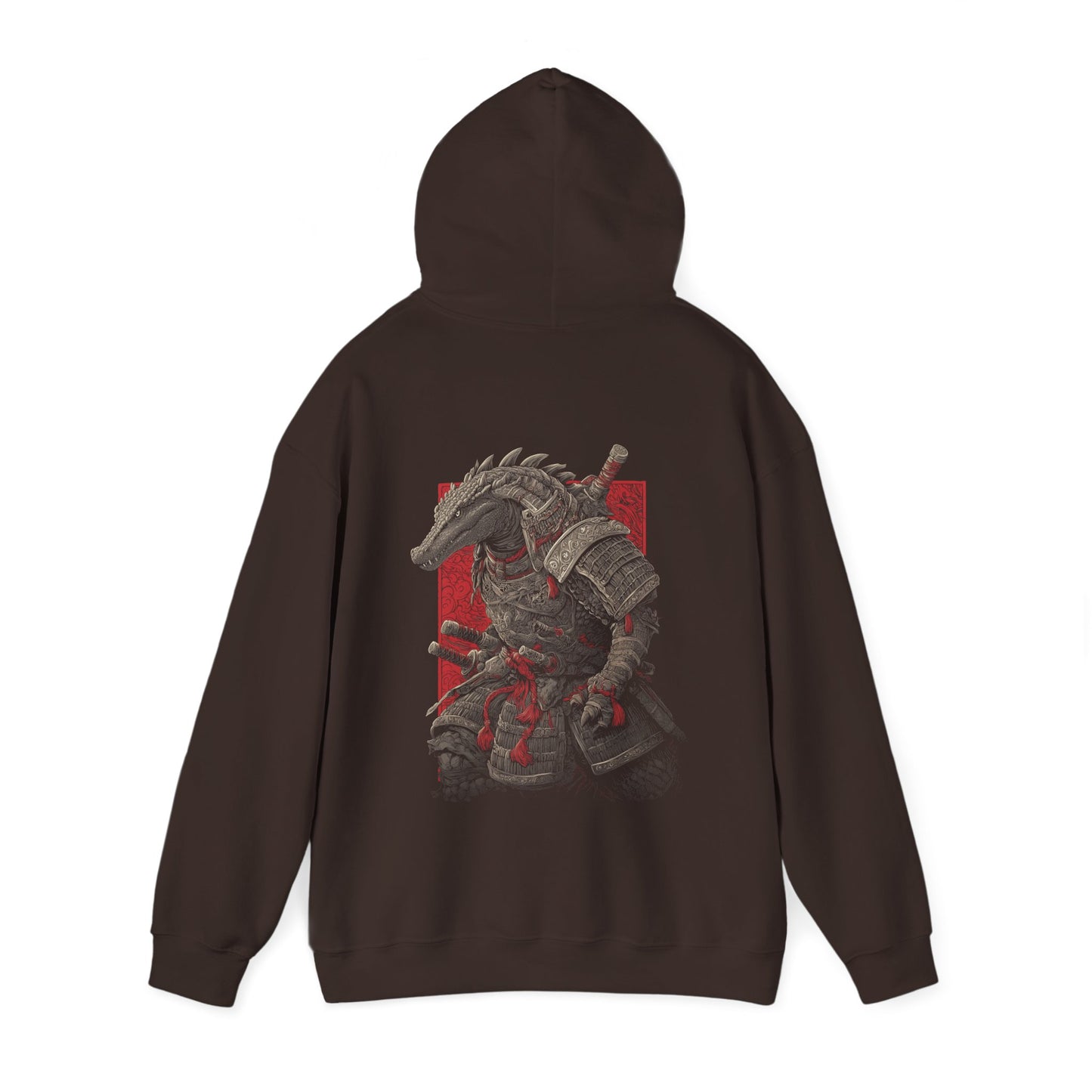 Samurai Alligator Hoodie, Fantasy Crocodile Graphic Streetwear, Samurai Art Hoodie, Japanese Style, Alligator Lover Gift