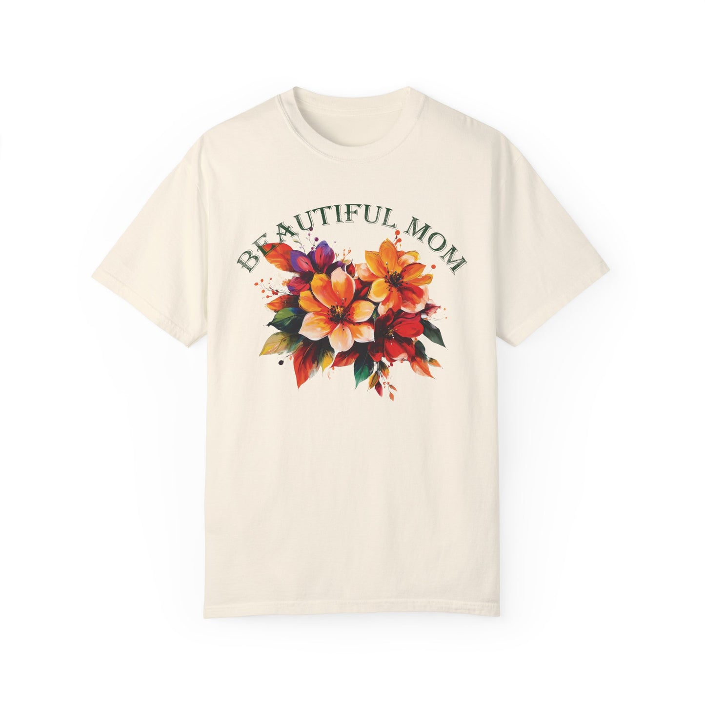 Comfort Colors Mother's Day Gift, Beautiful Mom T-shirt, Floral Design Tee, Gift for Her, Mothers Day Shirt, Mother Flower Shirt