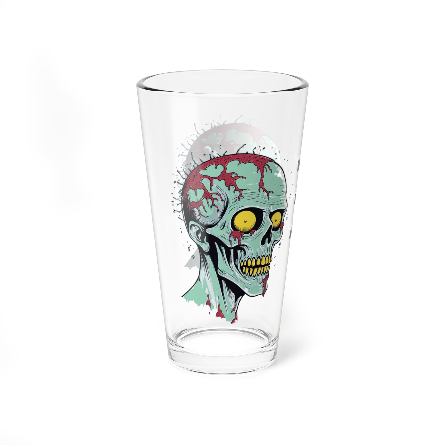 Skull Mixing Glass, Zombie Drinking Glass, Skull Beer Glass, We can Drink All Day Glass, St Patrick's Day Gift, Gift for Drinker
