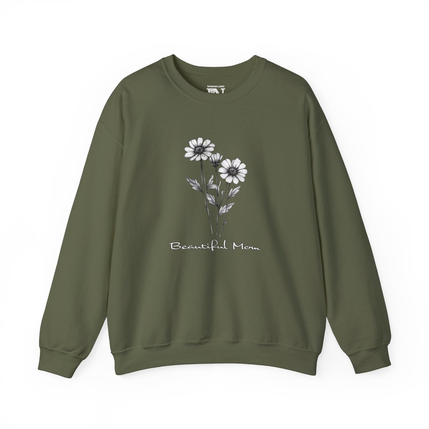 Beautiful Mom Sweatshirt, Mother's Day Gift, Floral Crewneck Jumper, Cozy Pullover, Mother Floral Sweatshirt, Gift for Mom or Grandma