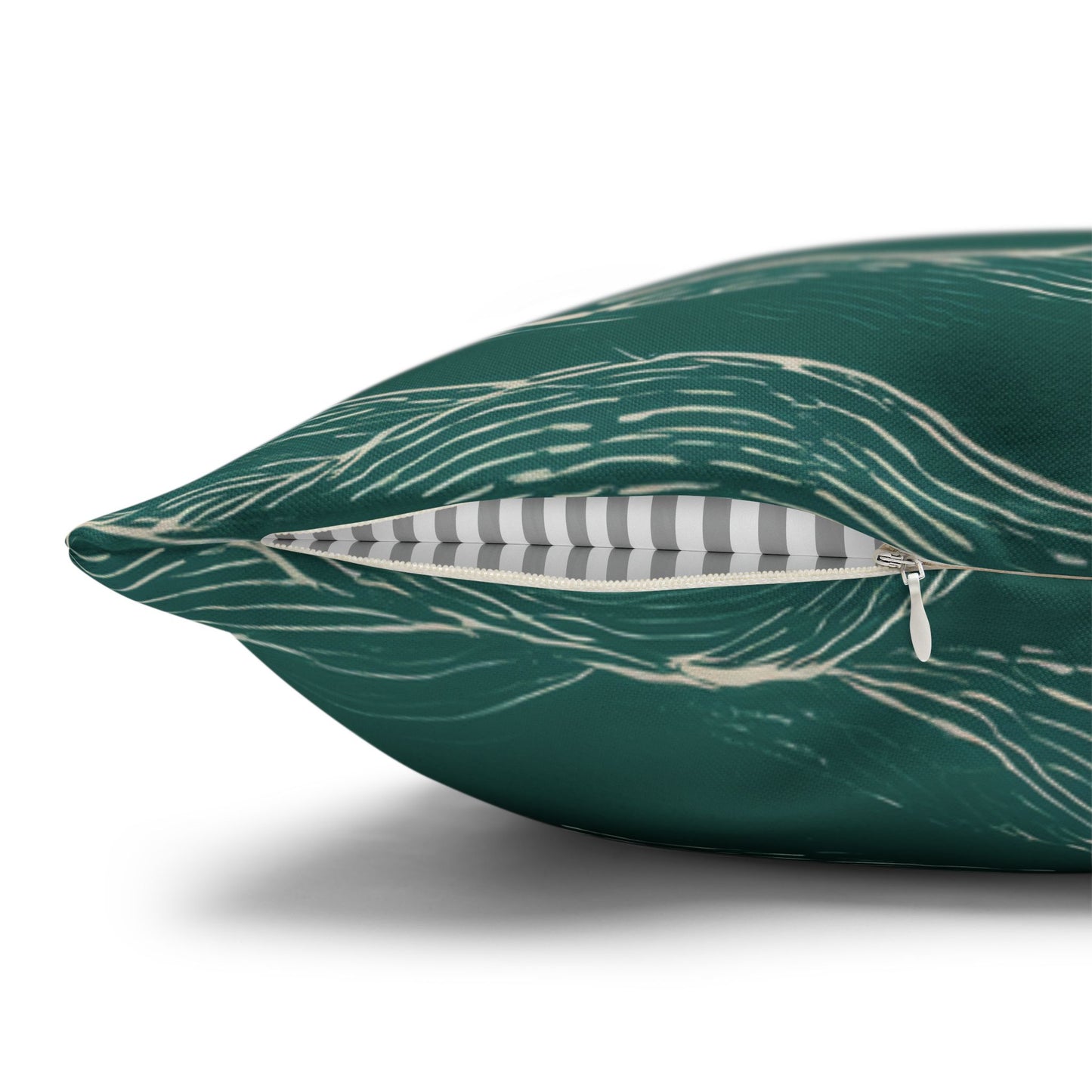 Green pillow  on a white background