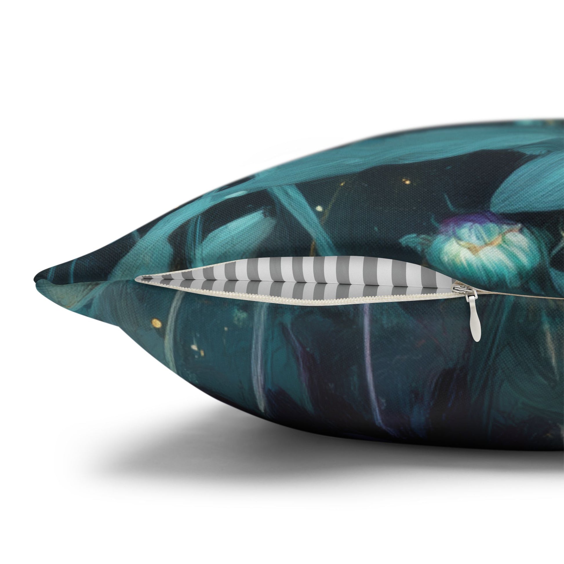 pillowcase with dark floral designs