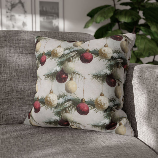 pillow with Christmas graphic 