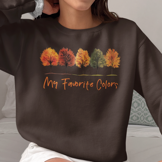 Fall Tree Sweatshirt, Autumn Tree Sweater, Thanksgiving Shirt, Fall Autumn Sweatshirt, Tree Line Sweatshirt, Autumn Color Sweatshirt