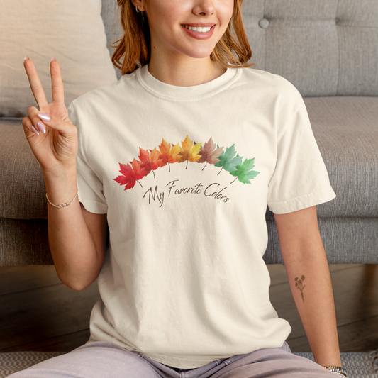 Comfort Colors Maple Leaves Watercolor Shirt, Fall Colors Shirt, Fall Season Shirt, Nature Lover Tee, Seasonal Change Top, Autumn Leaves