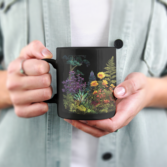 Garden Mug, Floral Coffee Cup, Colorful Tea Mug, Nature Inspired Beverage Mug, Wildflowers Colorful Mug, Home Decoration, Flower Lover Gift