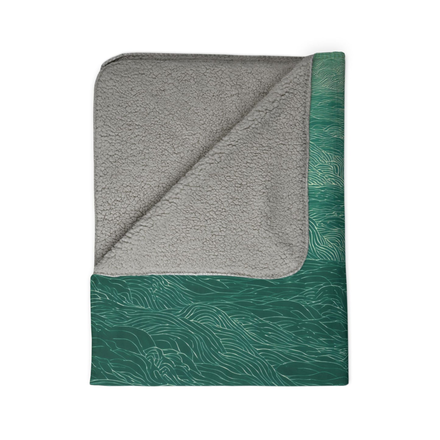 close up of a fleece sherpa blanket with tiger designs