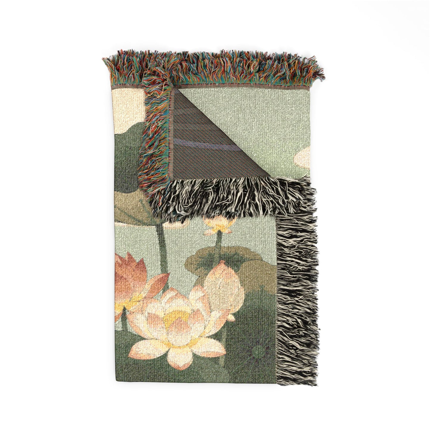 Decorative tapestry with koi fish and lotus flowers