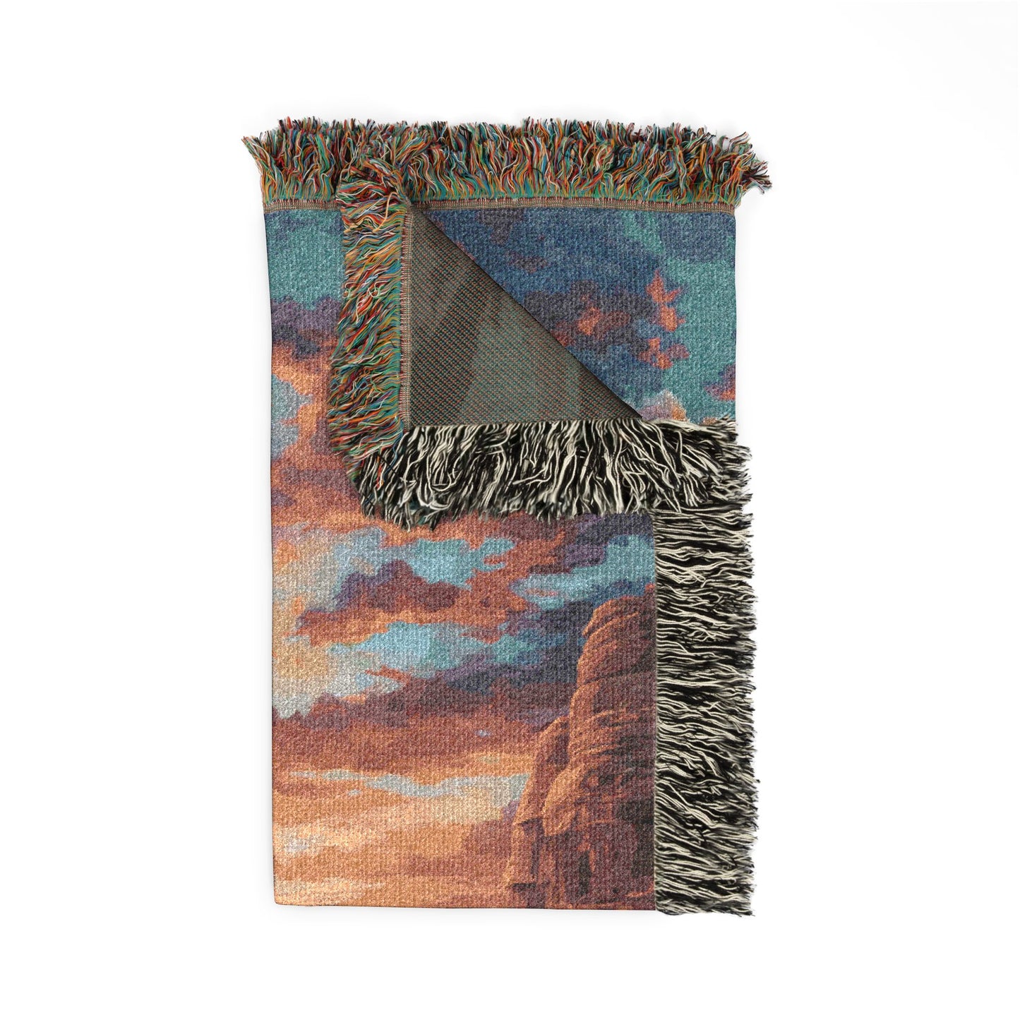 Delicate Arch Woven Blanket, Arches National Park Wall Tapestry, Southwest Decor, 100% Cotton