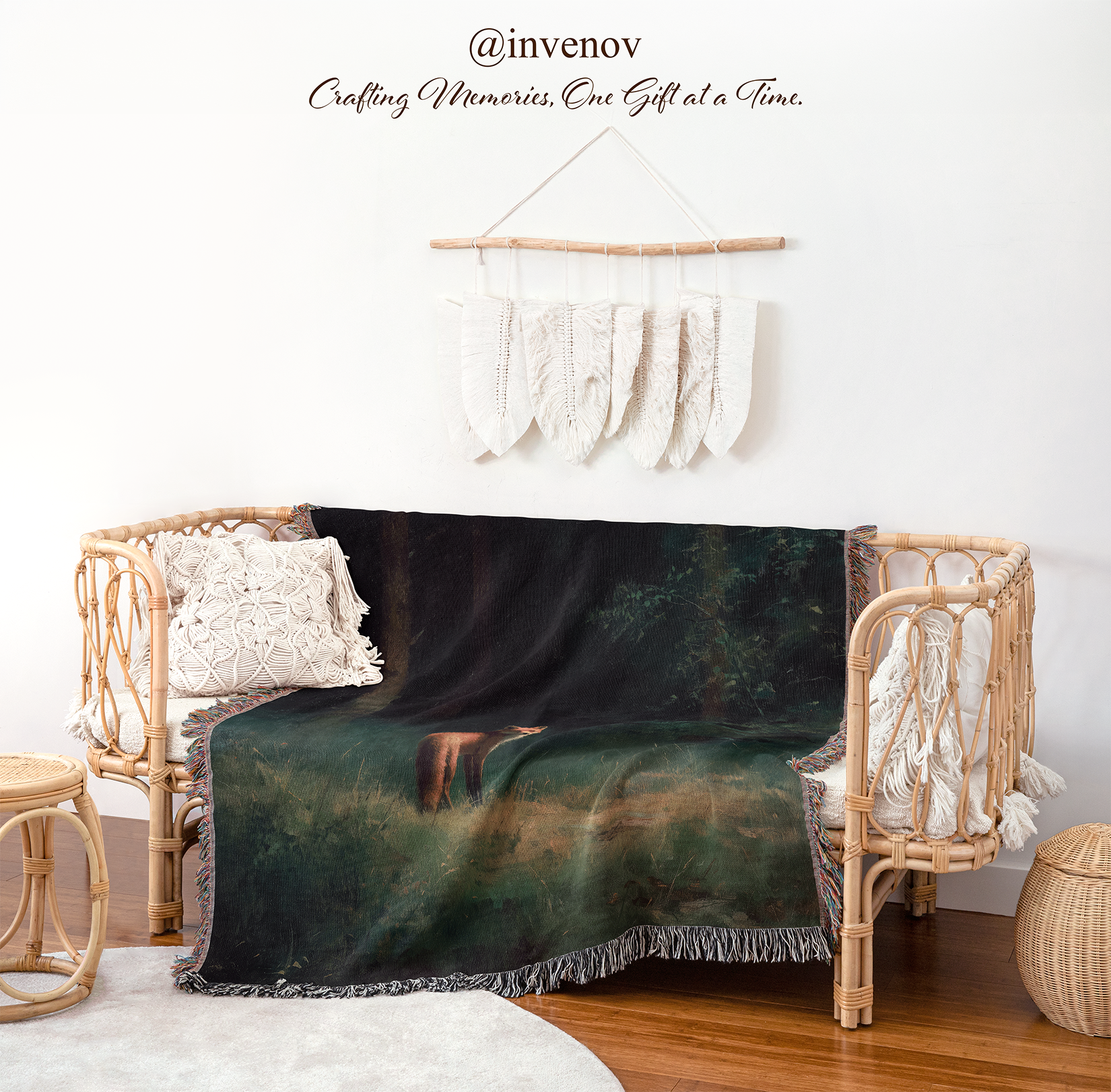 Blanket draped over a chair