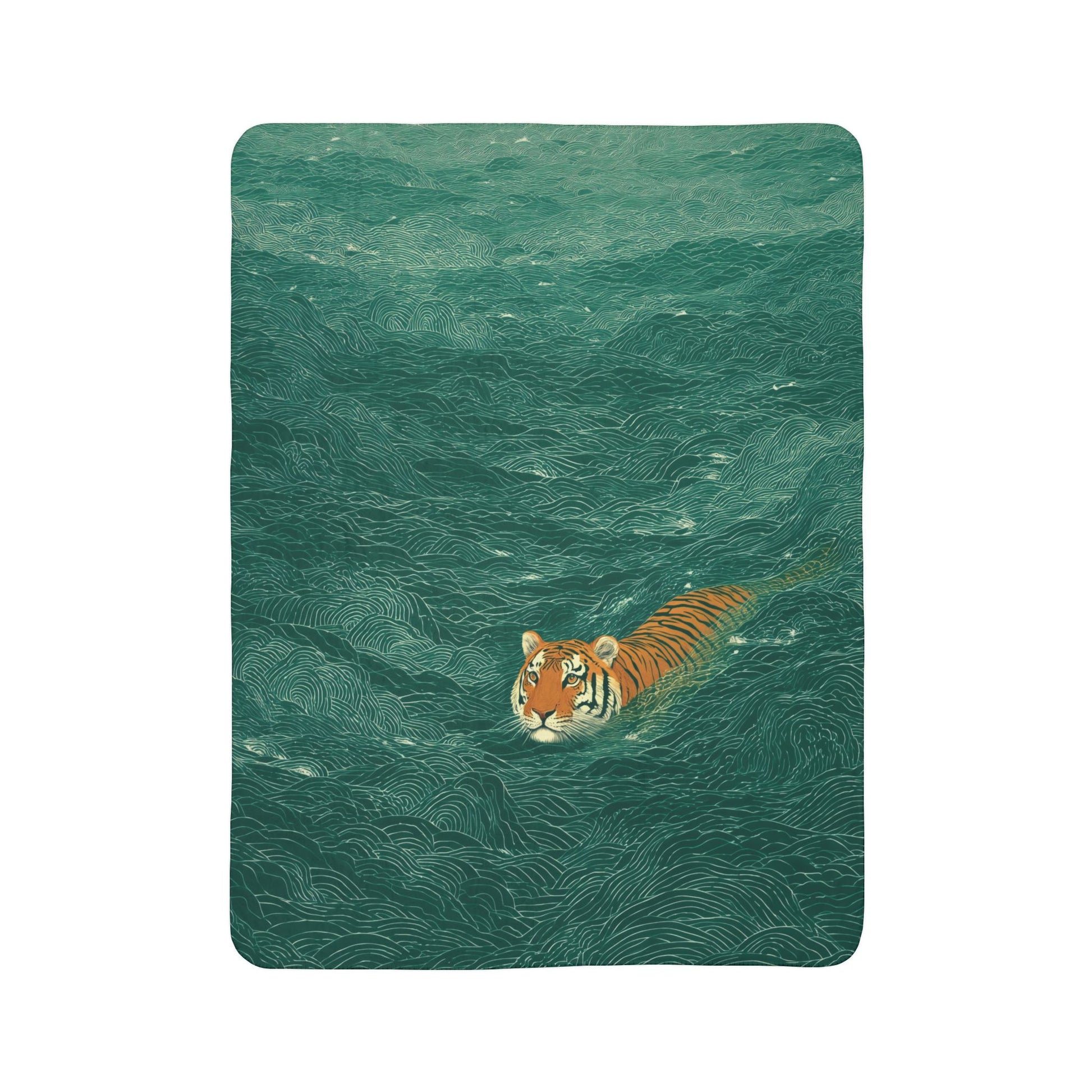 fleece sherpa blanket with tiger designs