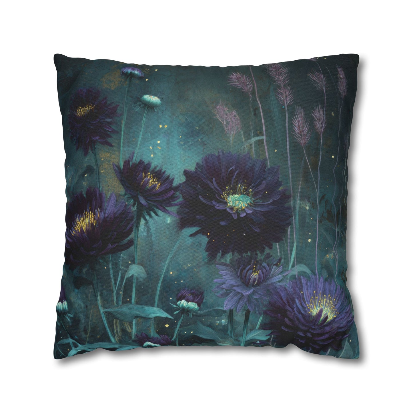 pillowcase with dark floral designs