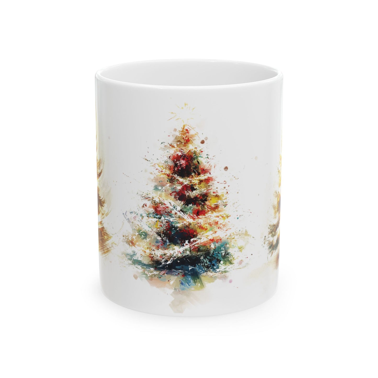 A Pair of Christmas Tree Mugs, 2 Coffee Mugs, Christmas Gifts, Christmas Decoration, Xmas Decor, Christmas Tea Cups, Holiday Season Mugs