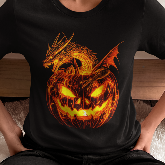 Halloween Shirt, Halloween Dragon Shirt, Pumpkin Shirt, Pumpkin Dragon Shirt, Spooky Halloween Tee, Scary Dragon Shirt, Spooky Dragon Shirt