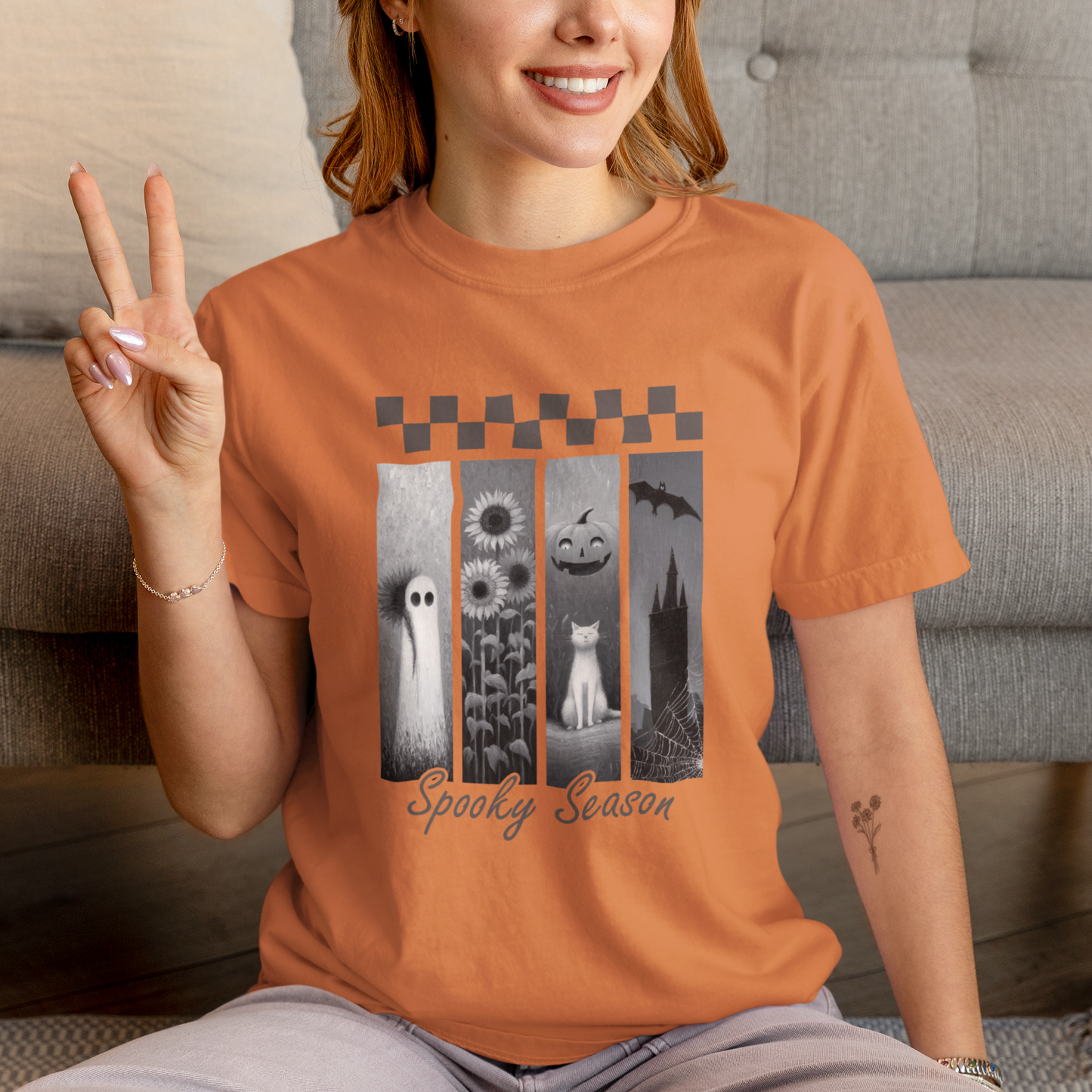 Comfort Colors Halloween Graphic Tee, Spooky Season T-shirt, Fall Festival Shirt, Pumpkin Patch Top, Vintage Style Modern Style Shirt