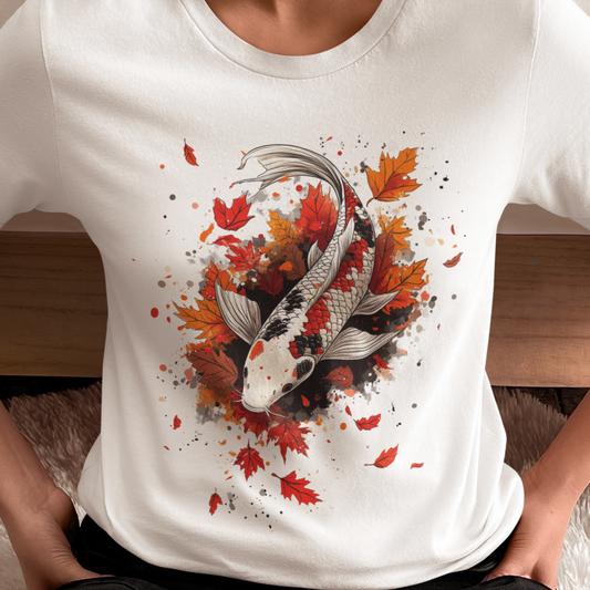 Koi Fish Shirt, Fall Autumn Season Shirt, Fresh Water Aquatic Life TShirt, Aquarium TShirt, Fish Lover Gift, Aesthetic Shirt, Gold Fish Tee