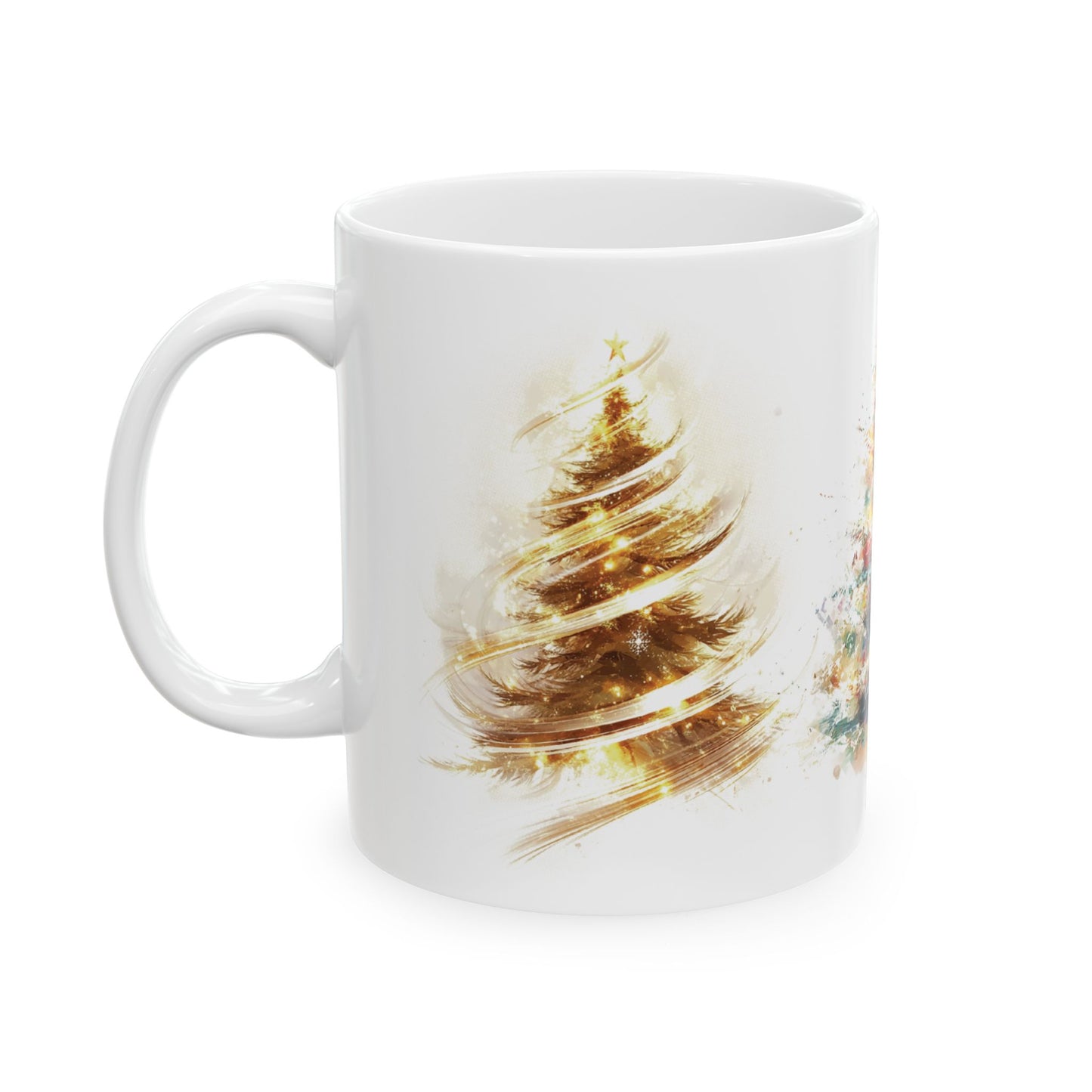 A Pair of Christmas Tree Mugs, 2 Coffee Mugs, Christmas Gifts, Christmas Decoration, Xmas Decor, Christmas Tea Cups, Holiday Season Mugs