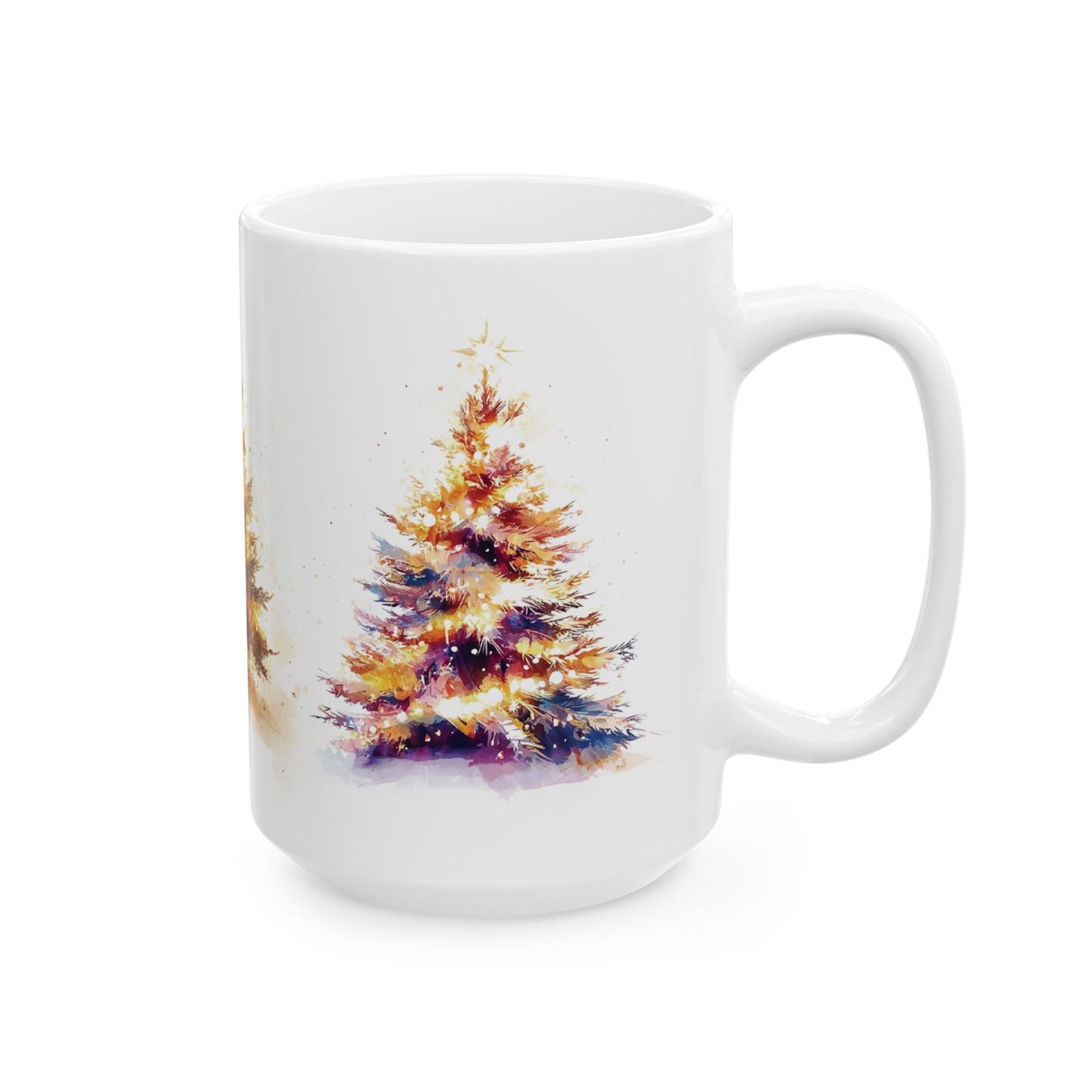 A Pair of Christmas Tree Mugs, 2 Coffee Mugs, Christmas Gifts, Christmas Decoration, Xmas Decor, Christmas Tea Cups, Holiday Season Mugs