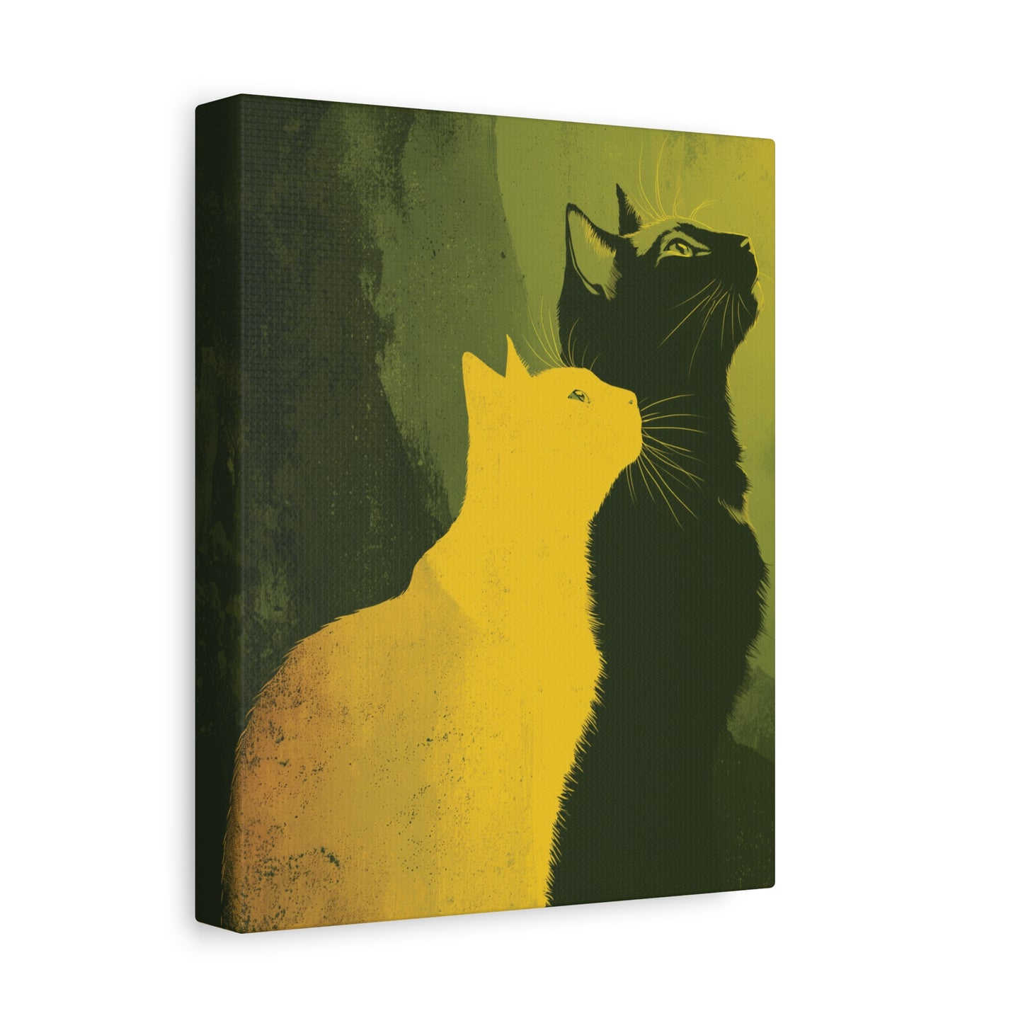 Modern Cat Art Print Poster or Canvas, Cat Silhouettes Canvas, Minimalist Wall Decor for Cat Lovers,  Living Room Decoration, House Warming
