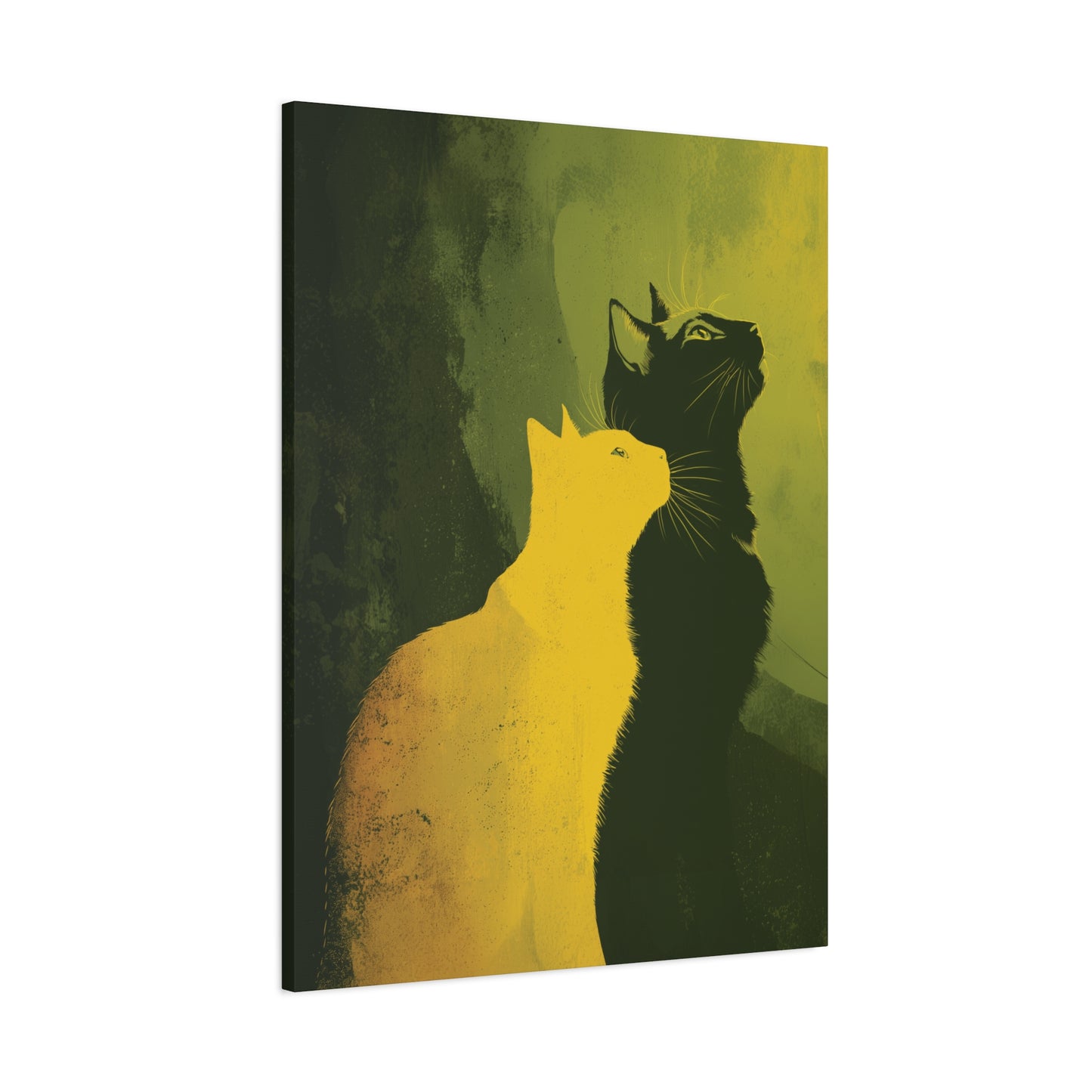 Modern Cat Art Print Poster or Canvas, Cat Silhouettes Canvas, Minimalist Wall Decor for Cat Lovers,  Living Room Decoration, House Warming