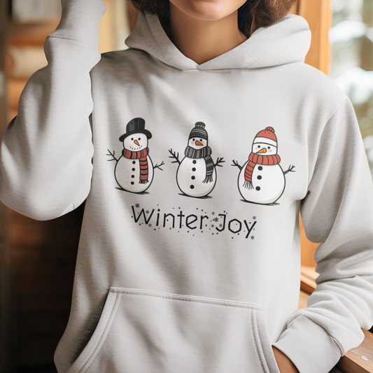 Winter Snowman Hoodie, Christmas Hoodie, Winter Joy Hoodie, Snowman Hoodie, Winter Hoodie, Holiday Season Hoodie, Holiday Hoodie