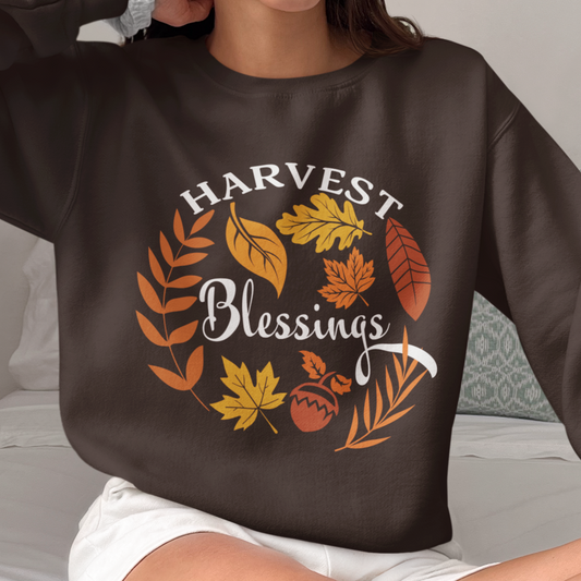 Thanksgiving Sweatshirt, Harvest Blessings Sweater, Harvest Season Sweatshirt, Autumn Season Sweater, Fall Sweatshirt, Thanksgiving Gifts