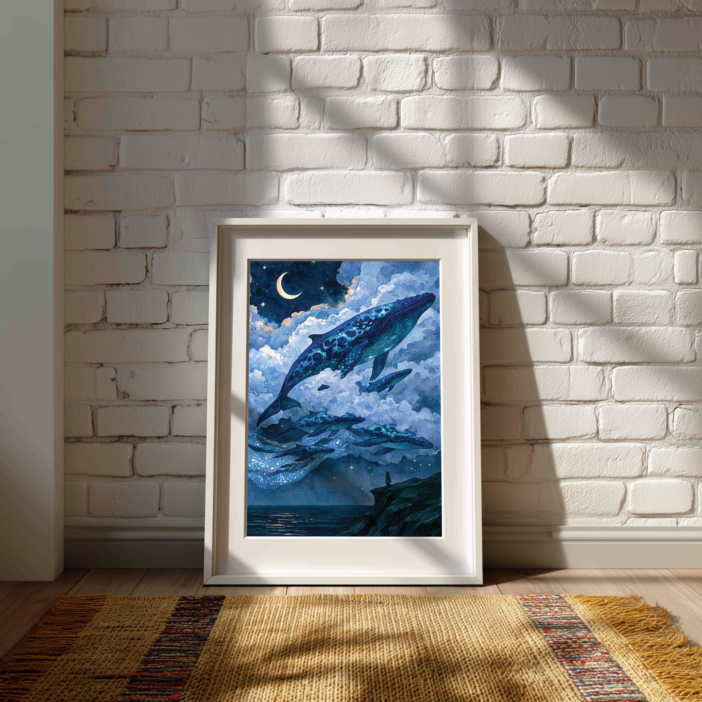 poster art with whale designs