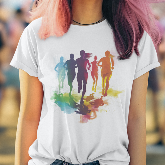 LGBTQ Runner Shirt Marathon Running Tshirt Half Marathon Tee Rainbow Color Running Shirt Gift for Runner Graphic Running T-Shirt Running Cloths