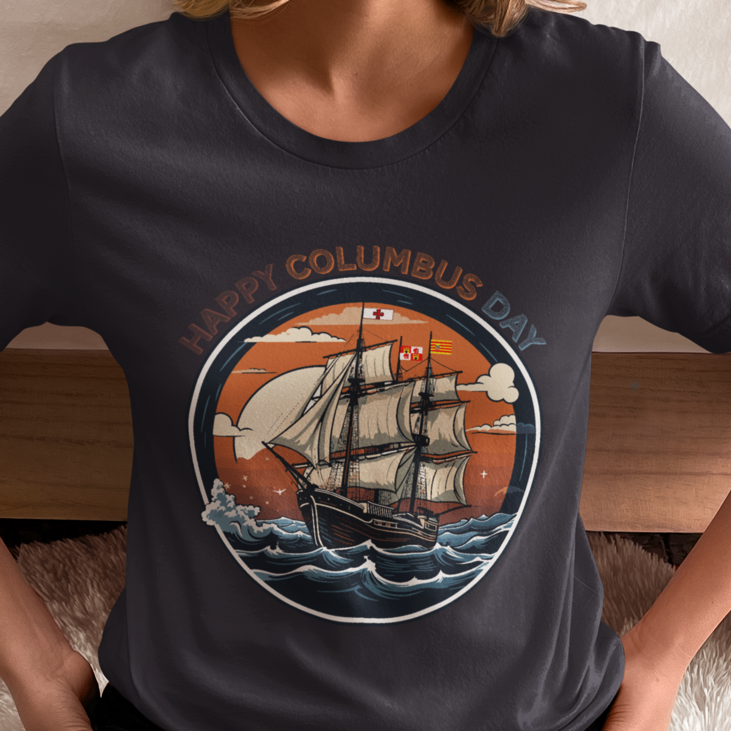 Happy Columbus Day Shirt, Columbus Day Shirt, Discovered America Shirt, Gift for Columbus Day, Sailing Shirt, Santa Maria Shirt