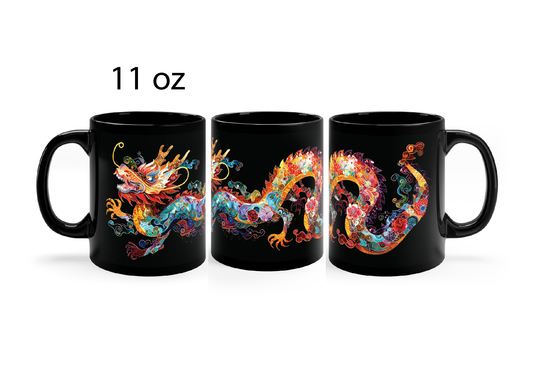 Chinese New Year Mug, Year of Dragon Mug, Lunar New Year Tea Cup, 2024 CNY Mug, Chinese Zodiac Mug, 2024 Chinese New Year Gift, Coffee Mug