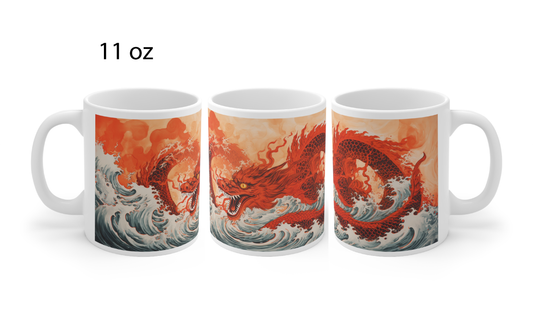 Chinese New Year Mug, Year of Dragon Mug, Lunar New Year Mug, 2024 CNY Mug, 2024 Chinese Zodiac Mug, 2024 Chinese New Year Gift
