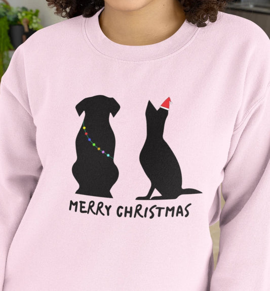 Christmas Sweatshirt, Christmas Cat Sweater, Christmas Dog Sweater, Christmas Gift Idea, Pet Owner Sweatshirt, Dog and Cat Christmas Sweater