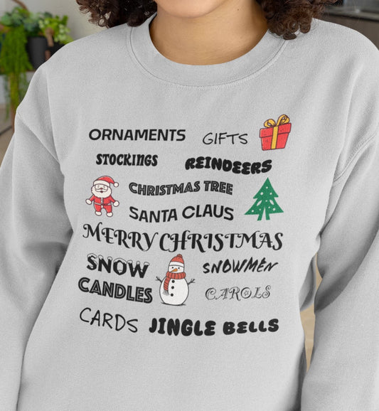 Christmas Sweatshirt, Ugly Christmas Sweater, Christmas Gift Idea, Christmas Shirt, Christmas Words